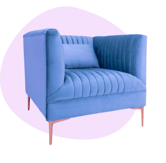 Blue Modern Sofa